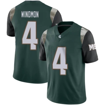 Men's Michigan State Spartans Jacoby Windmon Football Jersey - Limited Green