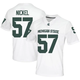 Men's Michigan State Spartans Mason Nickel Football Jersey - Game White