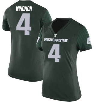 Women's Michigan State Spartans Jacoby Windmon Football Jersey - Game Green